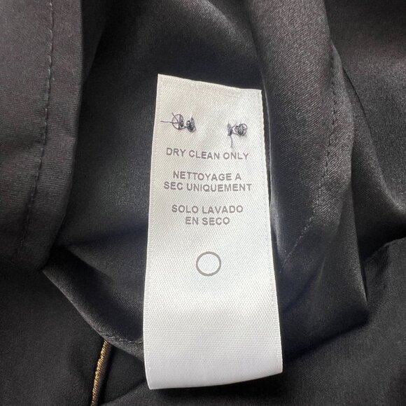 FRAME Black Silk Pajamas Style Lapel Collar Button Up Shirt Large Reg. $285 - Picture 10 of 11
